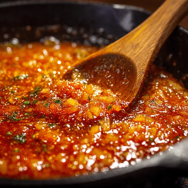 sautéing onions, jalapeño, and tomato paste in a pot for creamy chicken tortilla soup